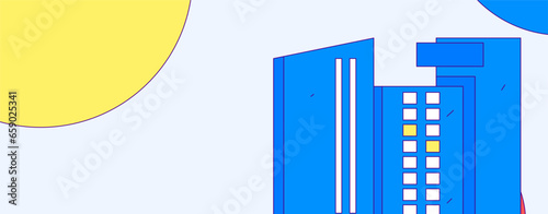 House building vector concept operation hand drawn illustration