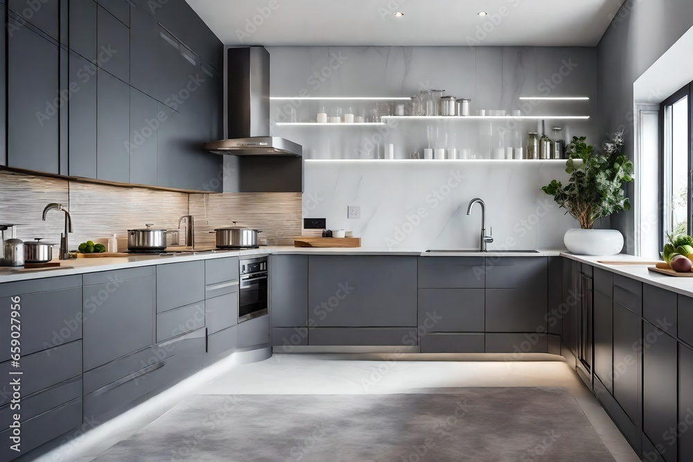 Fototapeta premium The art of modern kitchen decor.