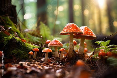 mushrooms in the forest