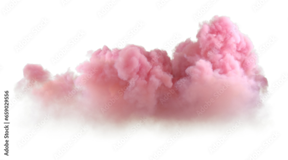 Isolated sundown soft clouds atmosphere on transparent backgrounds 3d rendering png