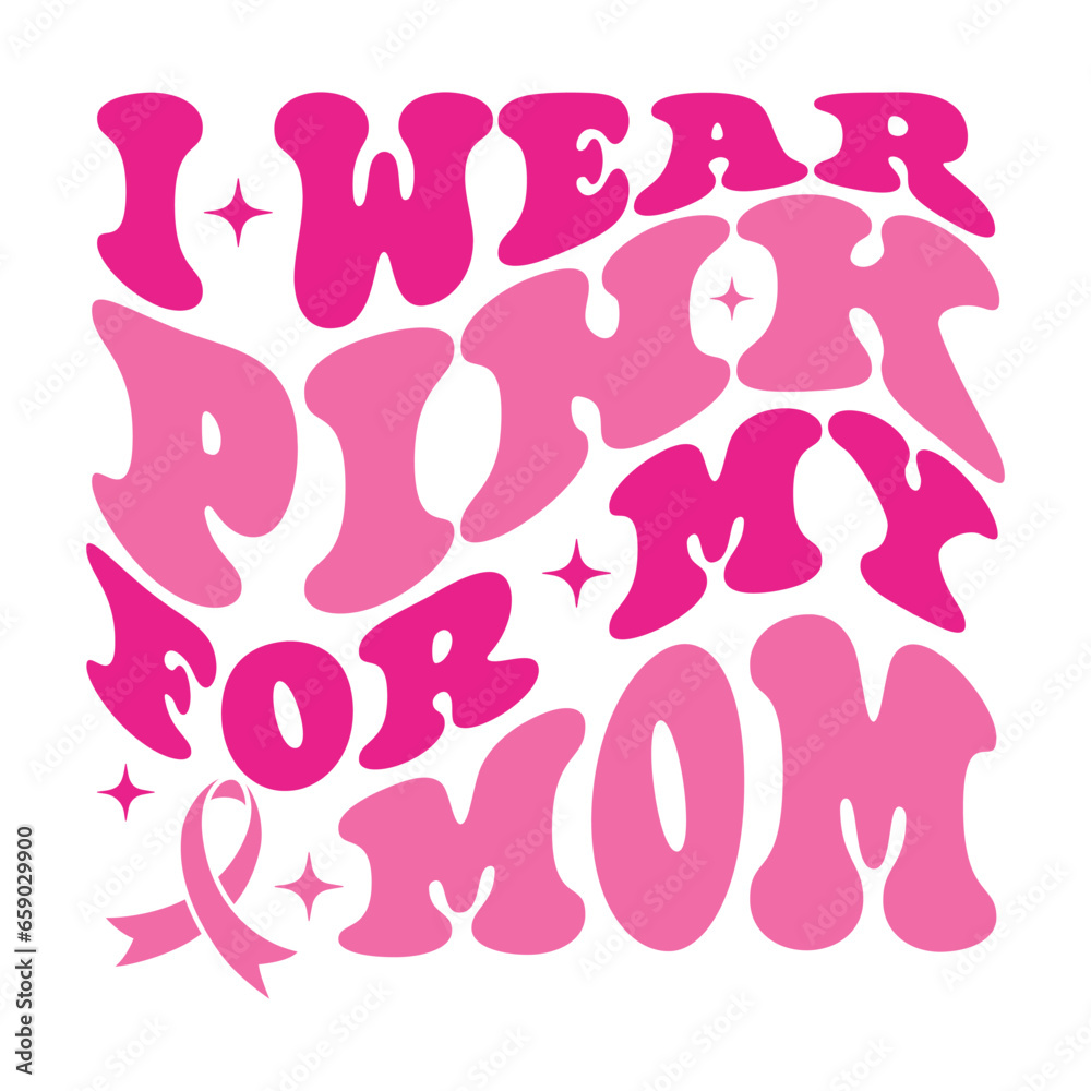 Breast Cancer Retro T Shirt Design Breast cancer awareness