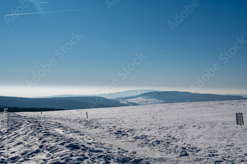Winter landscape with lots of snow