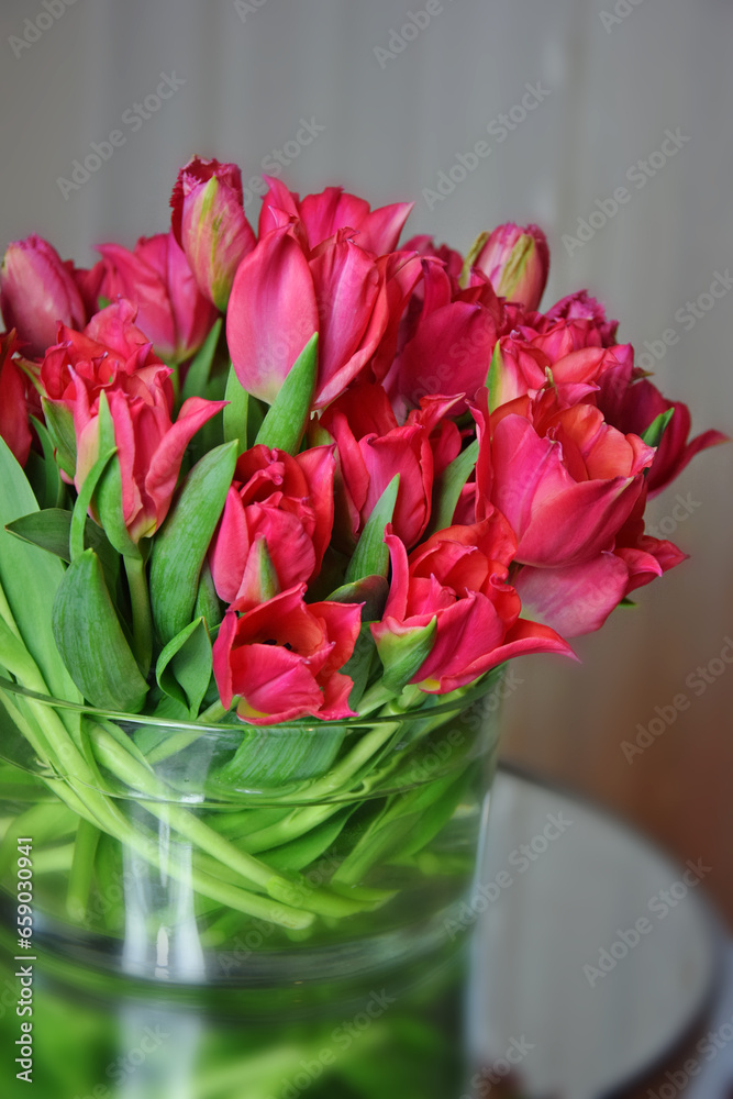 Fototapeta premium Tulipany cięte w wazonie