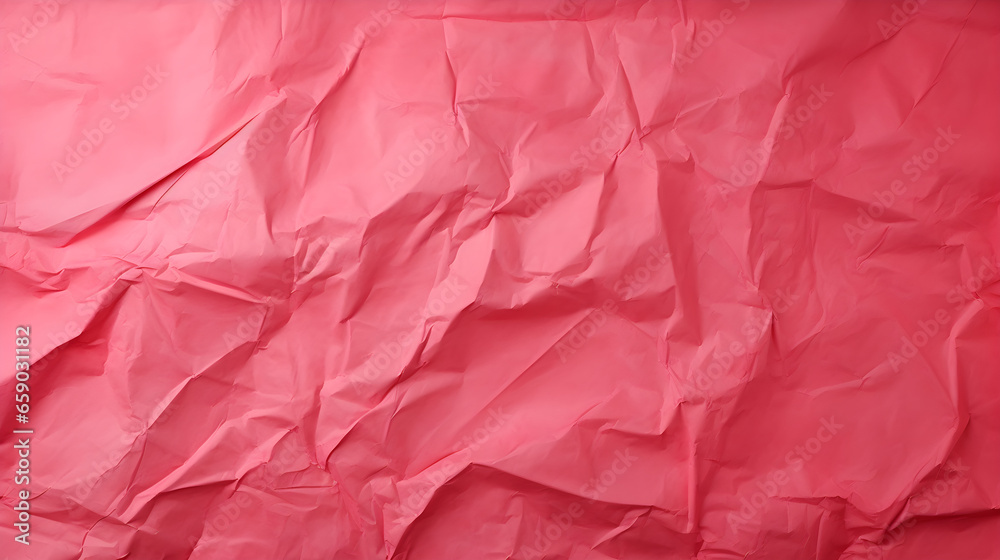 Pink crumpled paper texture background