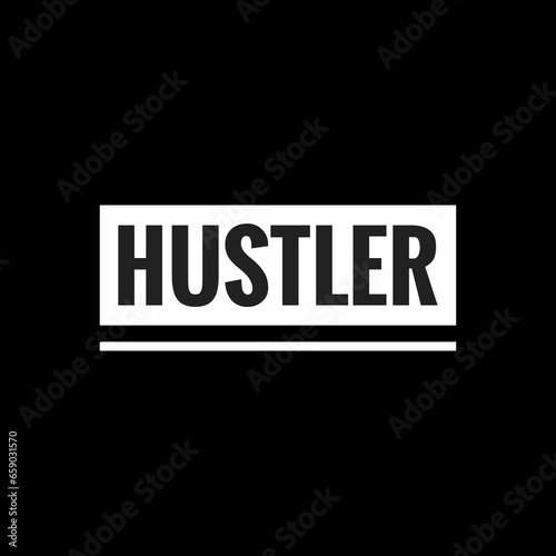 hustlerr simple typography with black background