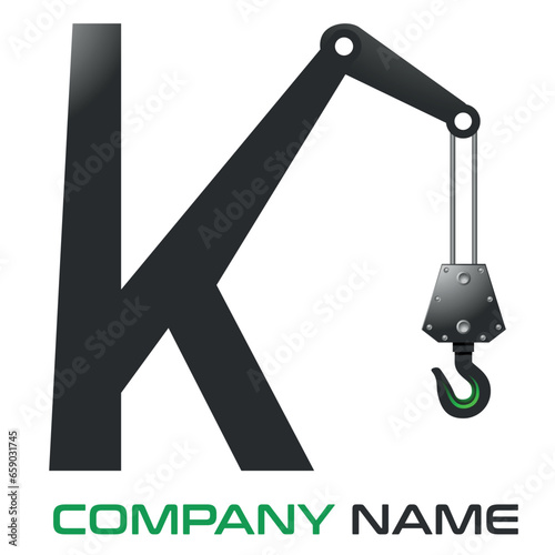 Kran, Kranhaken, Kranbetrieb - Logo Design