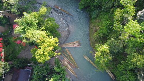 Aerial in Amandit River, South Kalimantan