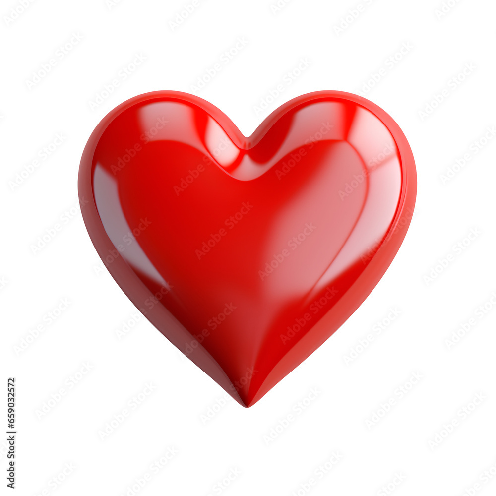 red heart isolated on white