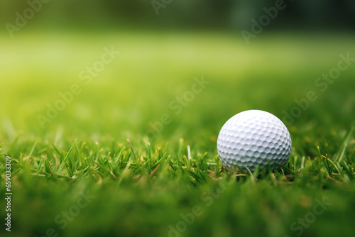 golf ball green grass background