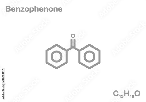 Benzophenone. Simplified structural formula. 
