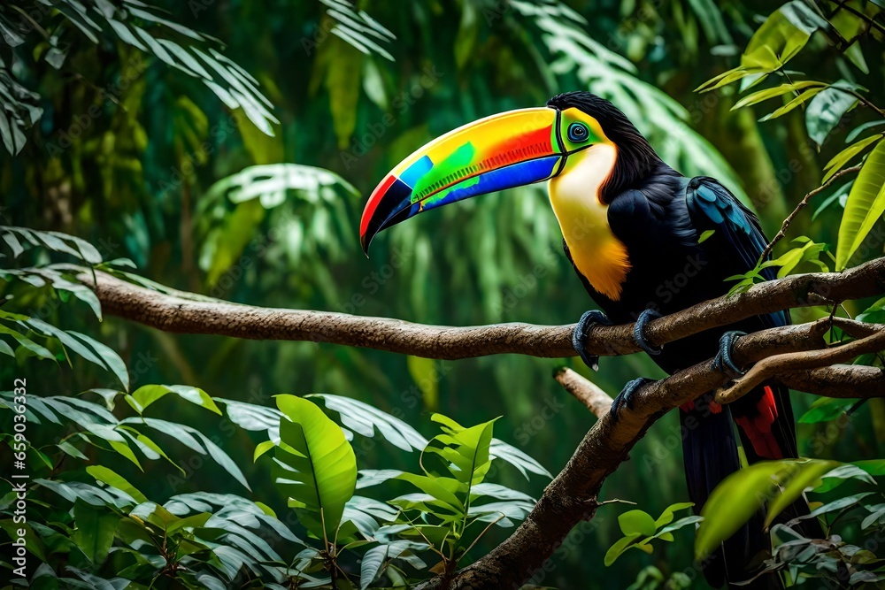 Fototapeta premium toucan bird on a branch