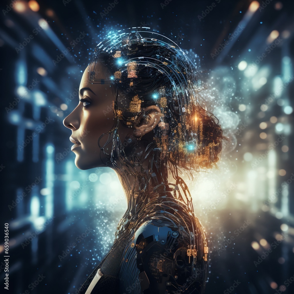 Digital transformation technology strategy cyber management through artificial intelligence. Generative AI.