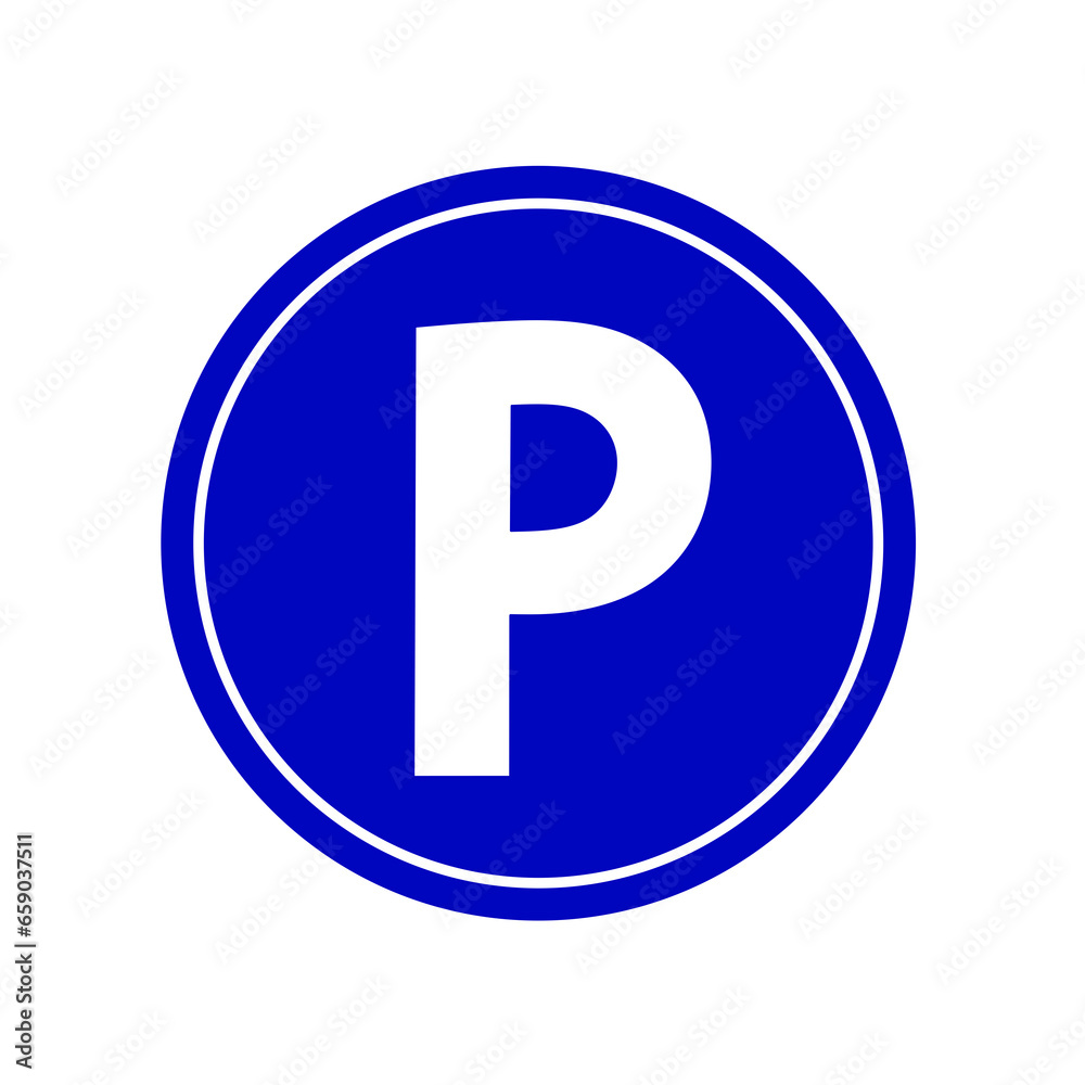 parking sign vector on white background parking sign vector on white background