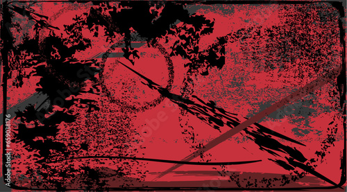 Grunge Vintage Textur Hintergrund mit Pinselstrichen und Farbklecksen - Kunst und Chaos