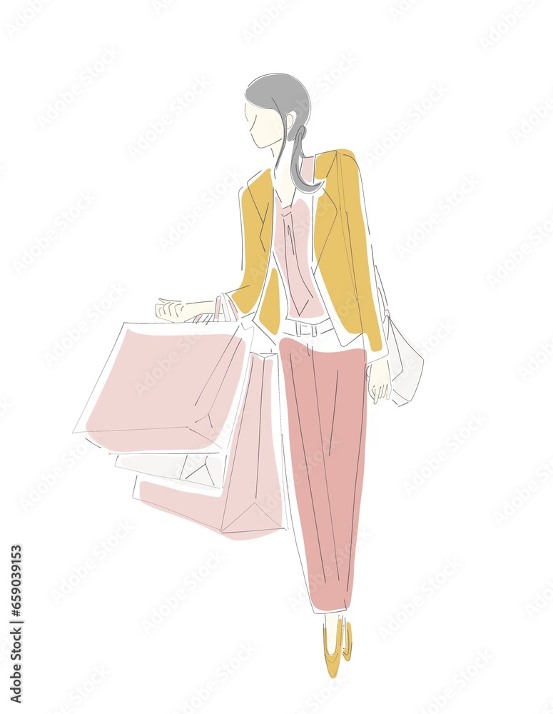 A woman shopping.