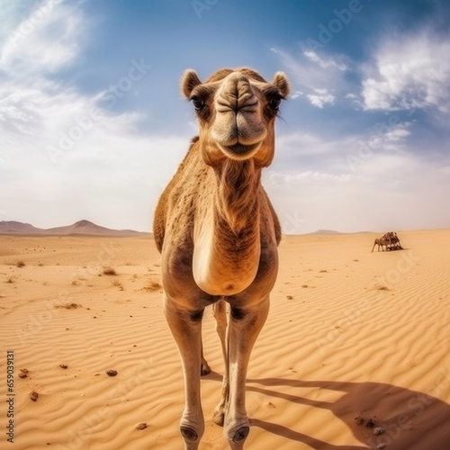 Camel in the desert  hot weather.