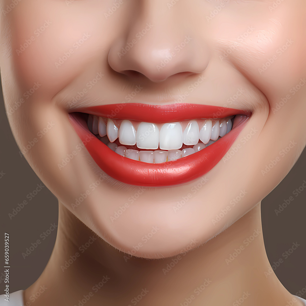 Fototapeta premium White, clean, healthy teeth, beautiful smile