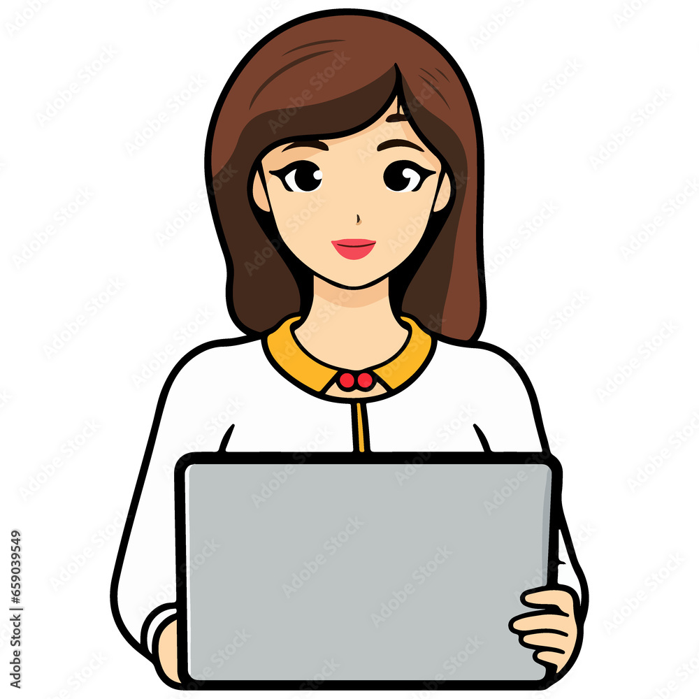 girl with laptop