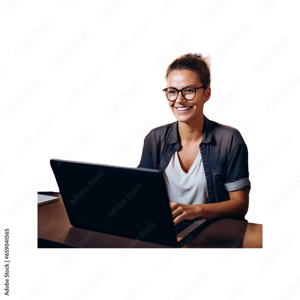 Business_woman_working_on_laptop_with_computer Business_woman_working_on_laptop_with_computer