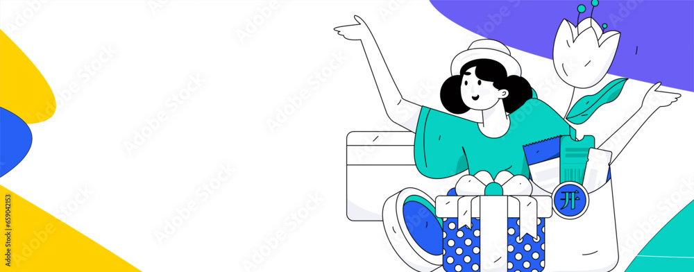Holiday shopping people doing e-commerce online shopping flat vector concept operation hand drawn illustration
Holiday shopping people doing e-commerce online shopping flat vector concept operation hand drawn illustration