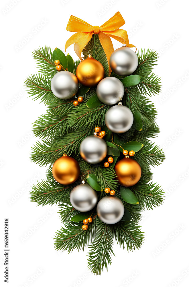 Christmas tree branches decoration