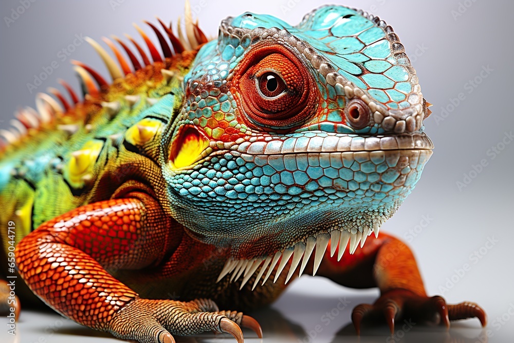 Fototapeta premium iguana on a tree