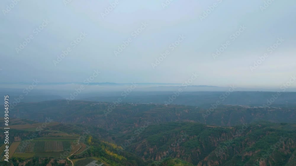Time-lapse aerial photography of Shanxi natural scenery Time-lapse aerial photography of Shanxi natural scenery