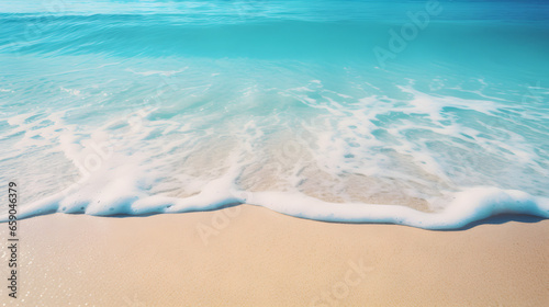 Beautiful beach with blue sky and clouds, texture background