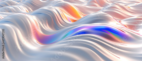 Futuristic Flow  Abstract Blue Waves in Motion
