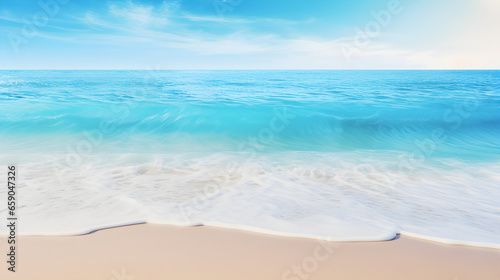 Beautiful beach with blue sky and clouds, texture background