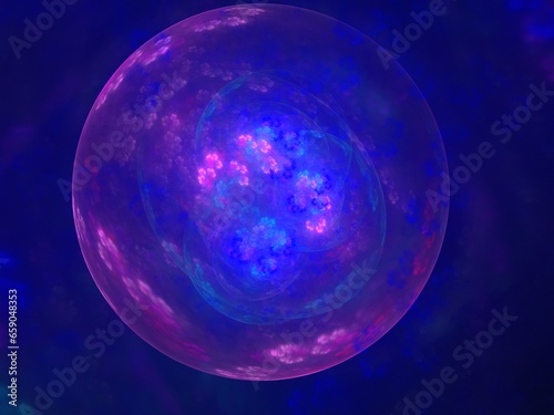 blue and pink globe 