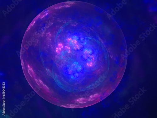 blue and  pink globe 