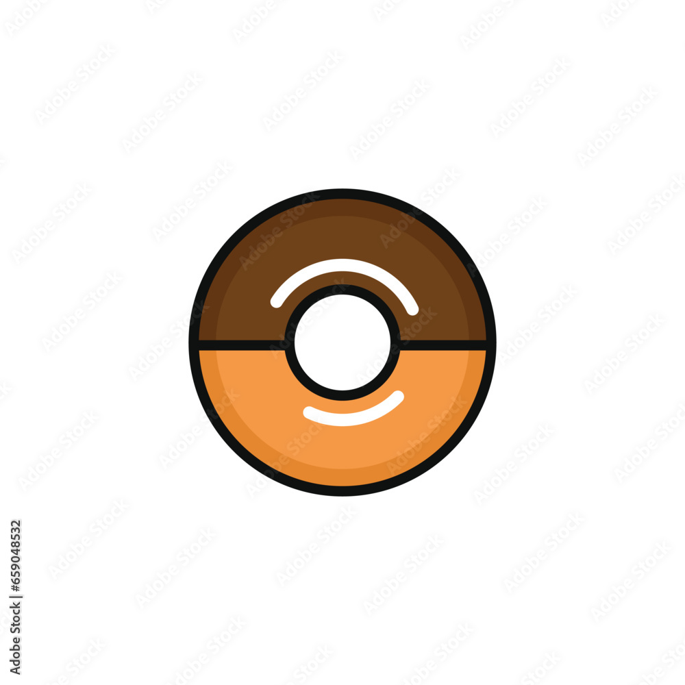 Donut vector illustration isolated on white background. Donut icon Donut vector illustration isolated on white background. Donut icon