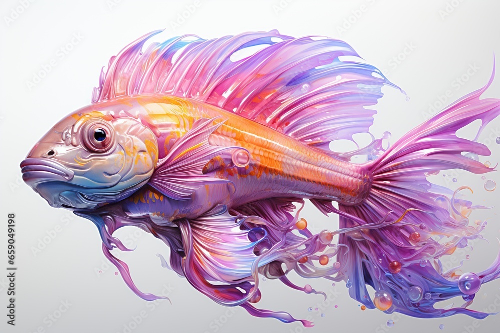 Fototapeta premium fish in a glass