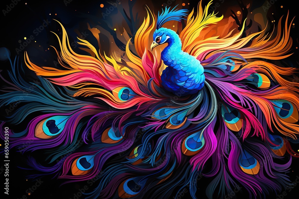 Obraz premium feather on black