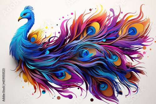 abstract background with peacock © Man888