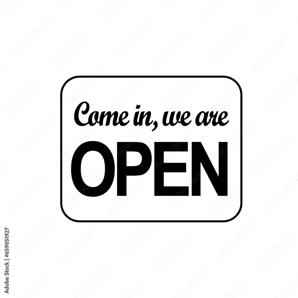Illustration of a shop sign that states Illustration of a shop sign that states