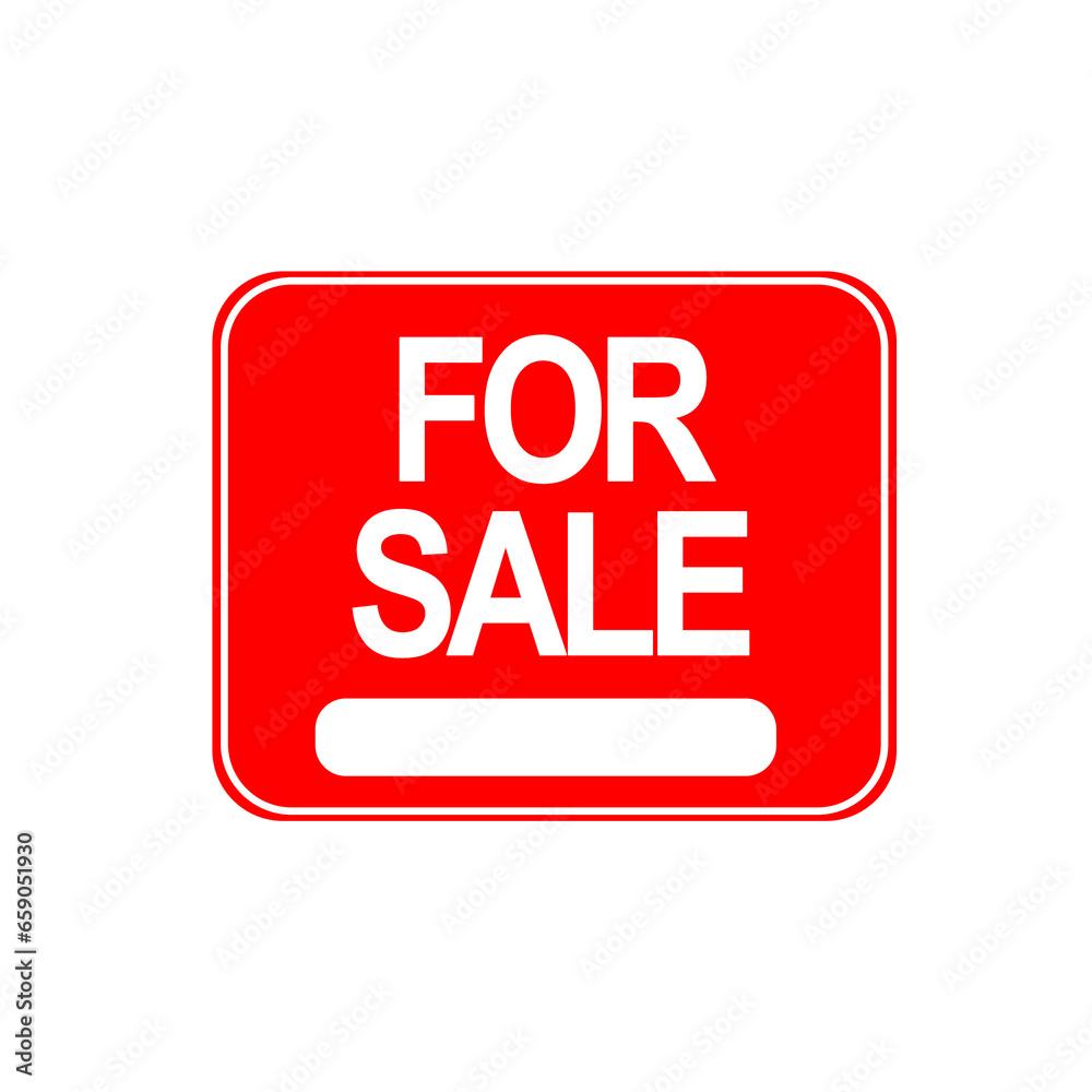 Illustration of a sales sign on a red background Illustration of a sales sign on a red background