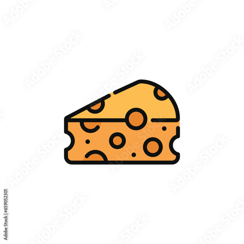 Cheese vector illustration isolated on white background. Cheese icon
