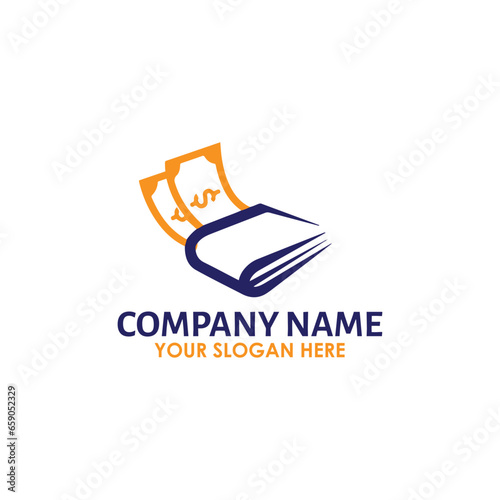 banking trading finance wallet logo design vector