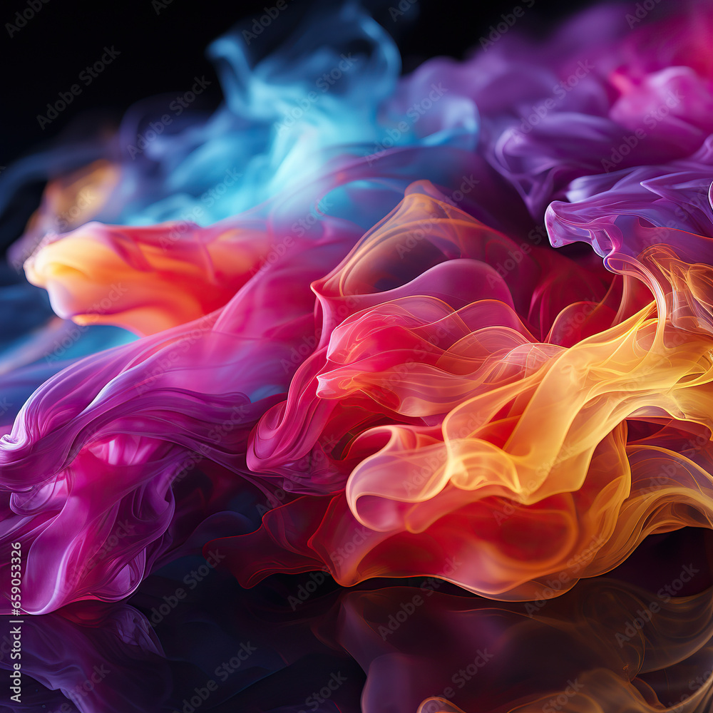 Ethereal Emanations: Colorful Smoke Clouds in Motion,abstract colorful background with smoke Ethereal Emanations: Colorful Smoke Clouds in Motion,abstract colorful background with smoke