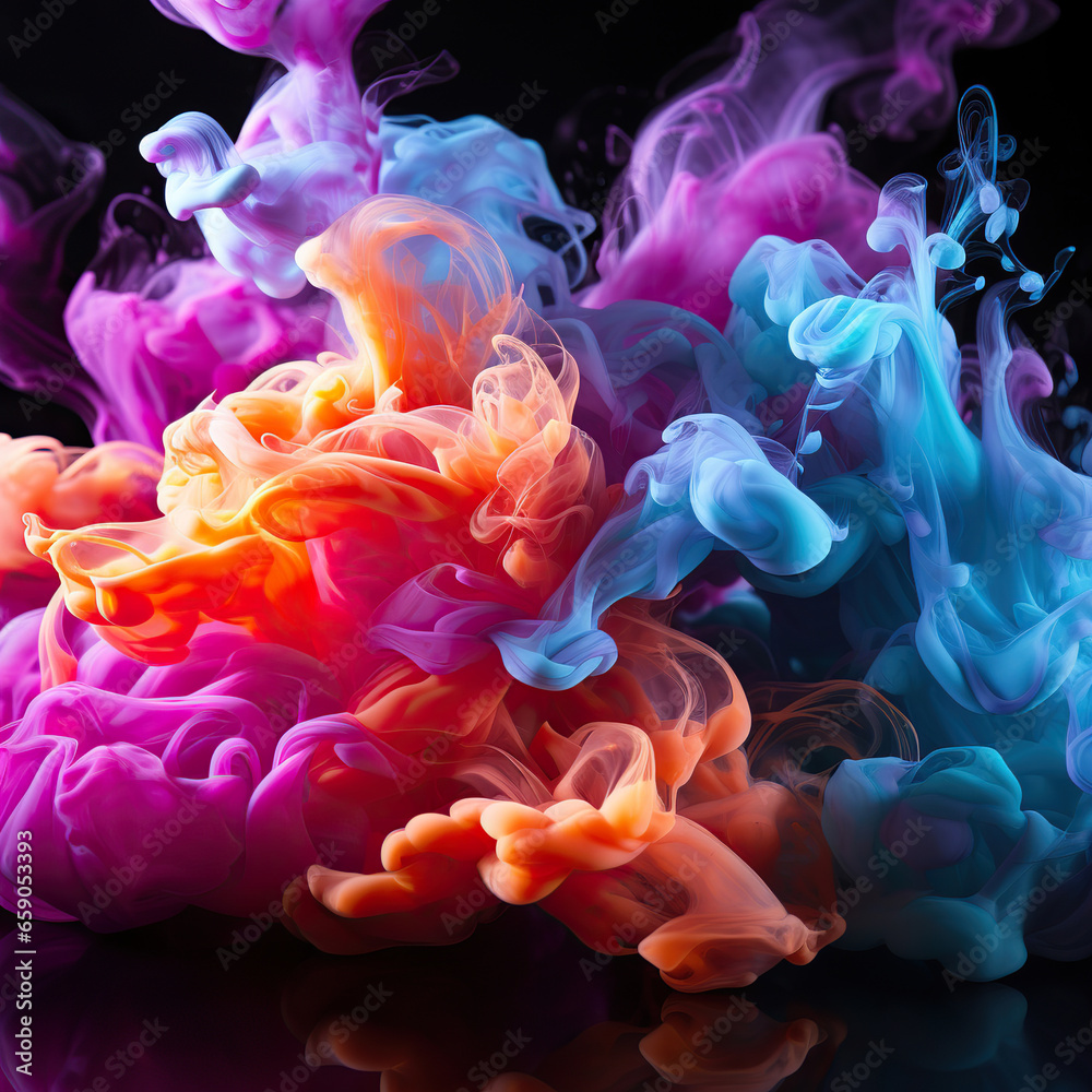 Ethereal Emanations: Colorful Smoke Clouds in Motion,abstract colorful background with smoke Ethereal Emanations: Colorful Smoke Clouds in Motion,abstract colorful background with smoke