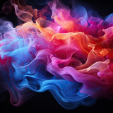 Ethereal Emanations: Colorful Smoke Clouds in Motion,abstract colorful background with smoke