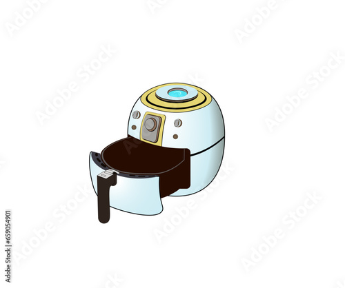 Air fryer vector illustration on white background