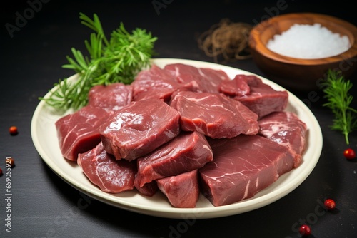 Ideal for keto or paleo diets Fresh pork meat with pork liver offal