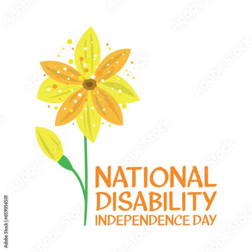National Disability Independence Day.Geometric design suitable for greeting card poster and banner