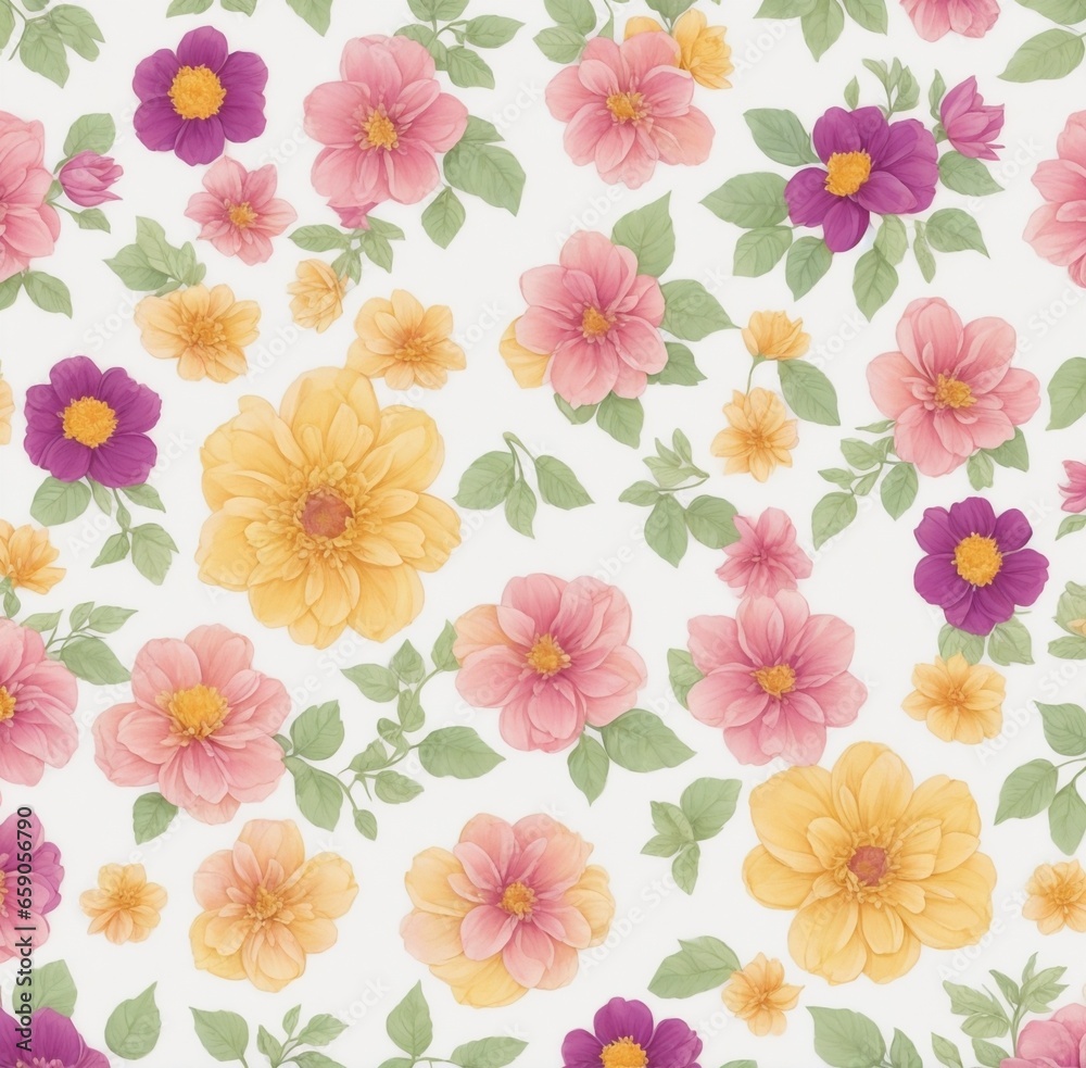 Fototapeta premium seamless floral background