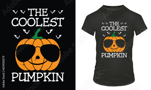 The Coolest Pumpkin t shirt design, pumpkin design, halloween design