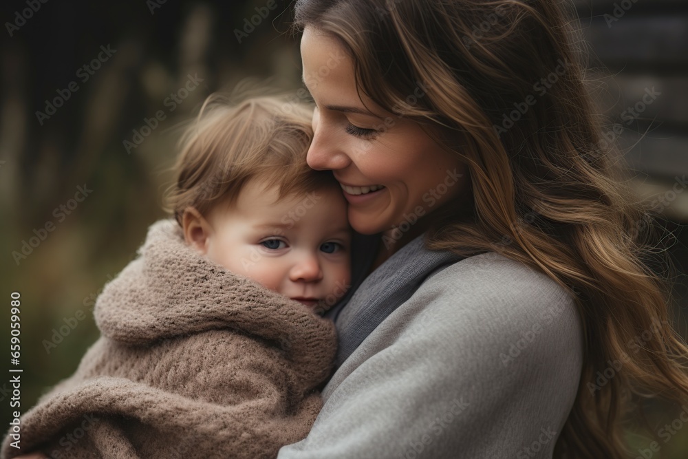 beautiful mother woman holding her baby in her arms beautiful mother woman holding her baby in her arms
