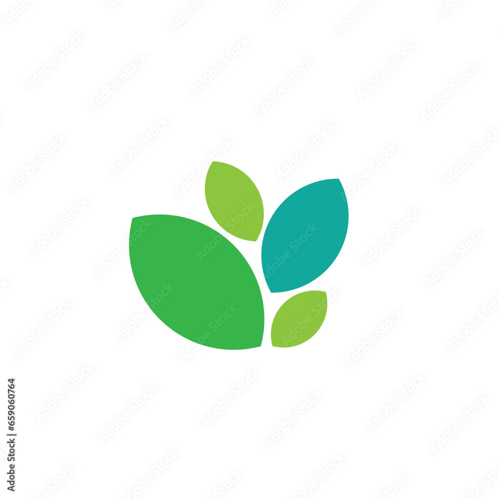 simple green leaf logo vector design simple green leaf logo vector design